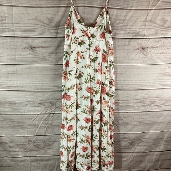 Aeo White Swiss Dot Floral Wide Leg Crop Jumpsuit - Picture 10 of 13